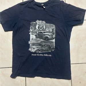 Men's Classic Route 66 Navy T-Shirt